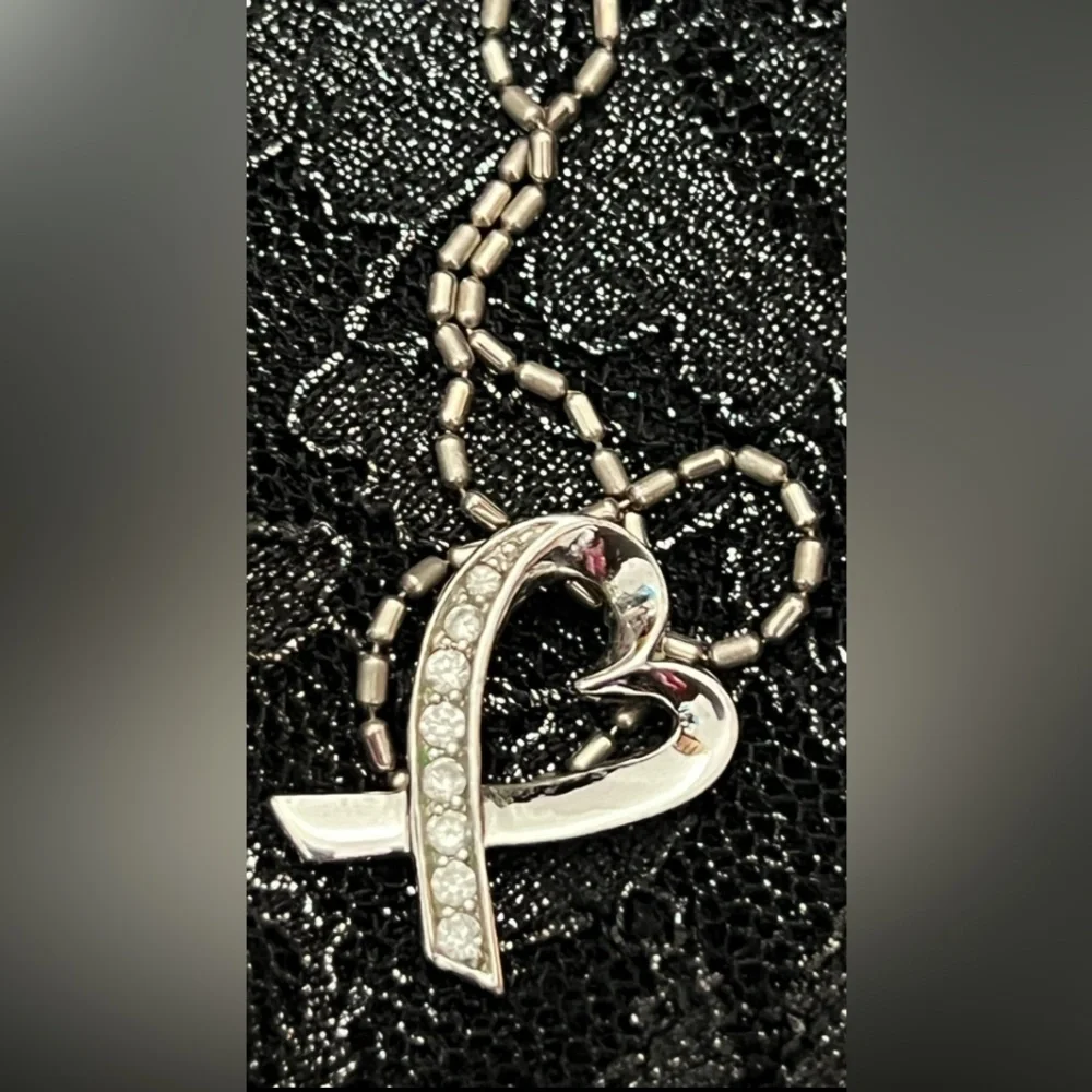 Sterling Silver Heart Pendant Necklace - Picture 6 of 8